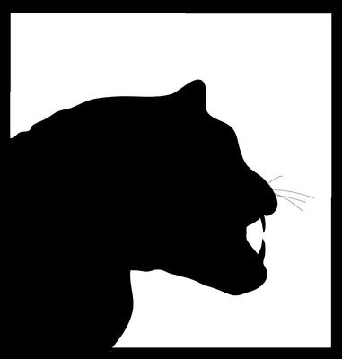 huge big cat silhouette