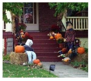 house decorated for halloween, Canada