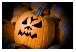 Scary Halloween Pumpkin Jack-o-lantern
