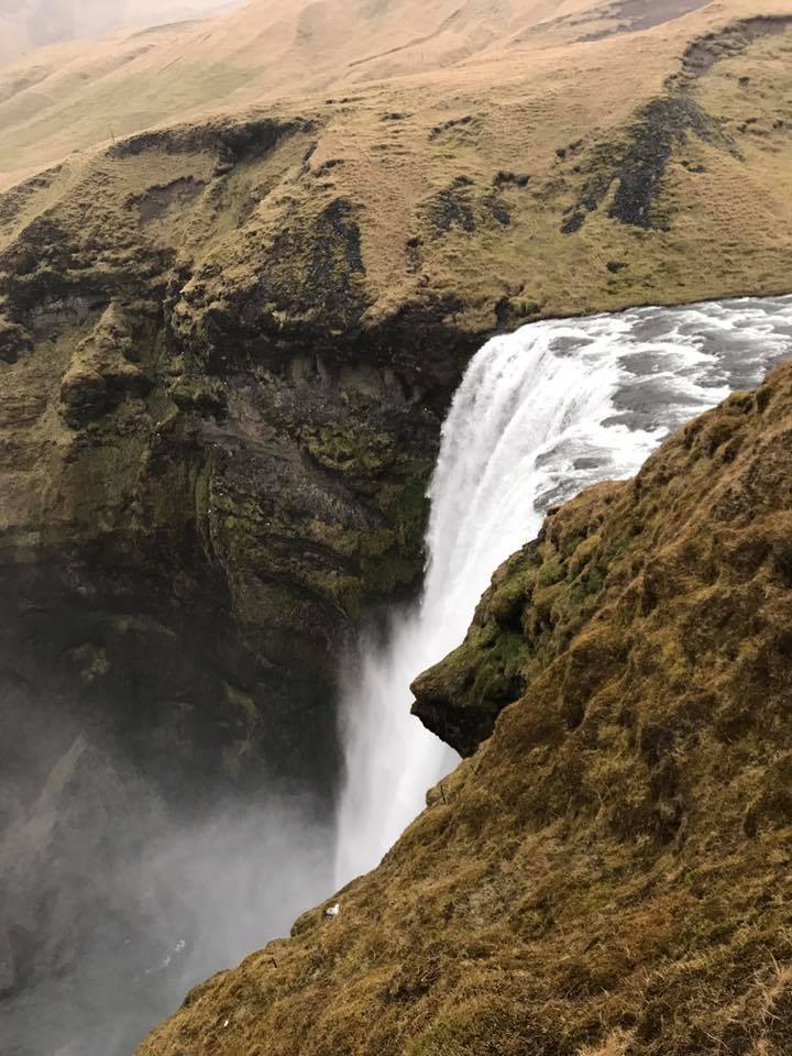 Skogafoss from the top