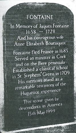 grave stone for Jacques Fontaine