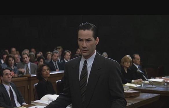 Keanu Reeves as Kevin Lomax in The Devil's Advocate