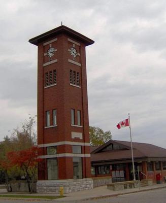 Norwich, Ontario - the clock tower and post office