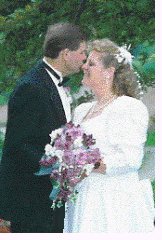 Wedding Kiss Van Harn wedding 1995