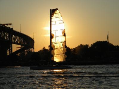 Catamaran at Sunset
