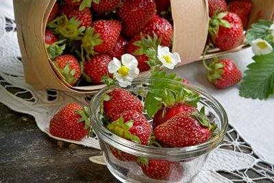 Strawberries fresh from the garden