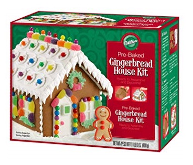 Gingerbread house kit for children at Christmas