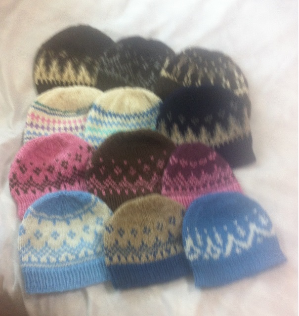 Wooly knitted hats, Iceland