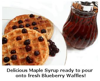 Waffles and Ontario Maple Syrup