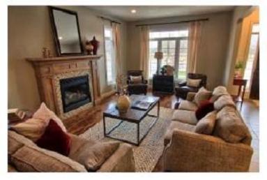 Collier homes model home living room St Thomas Ontario