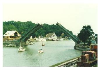 King George VI lift bridge on Kettle Creek at Port Stanley Ontario