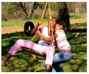 two sisters in the park